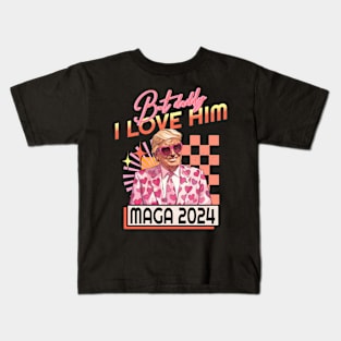 Funny But Daddy I Love Him Donald, Trump 2024 Kids T-Shirt